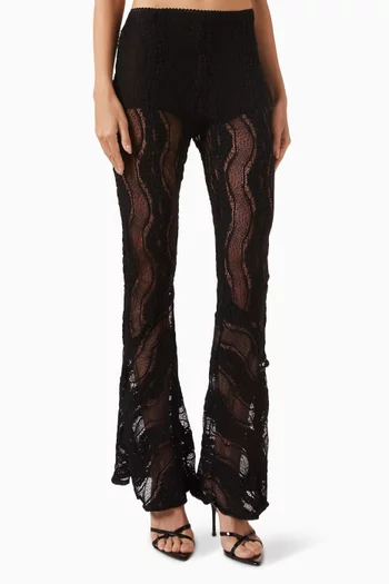 Flared Pants in Lace