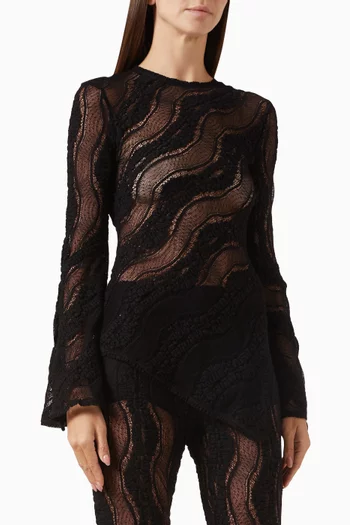 Olha Sheer Top in Lace