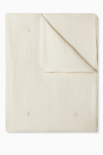 Embroidered Muslin Blanket