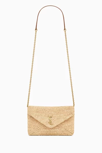 Cassandre Chain Pouch in Raffia