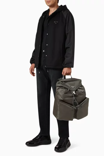 Backpack in Re-Nylon & Leather