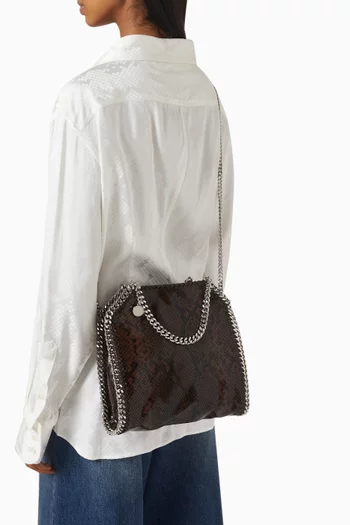 حقيبة يد فالابيلا ميني جلد ألتر مات بنقشة جلد الأفعى