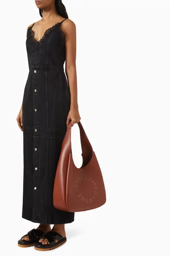 Logo Slouchy Hobo Tote Bag