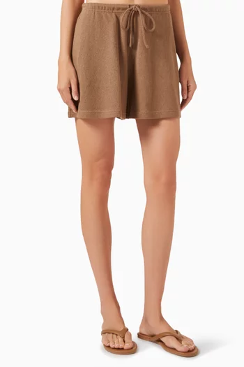 Textured Shorts in Cotton-blend