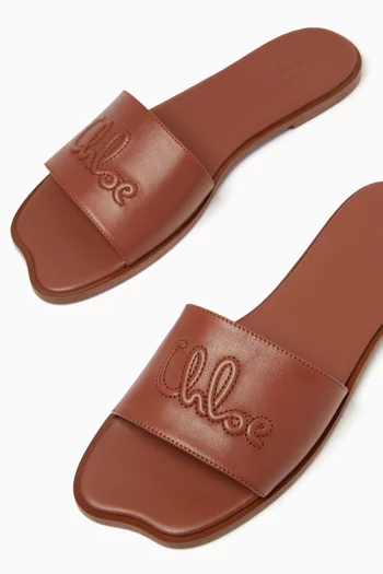 Soleil Slides in Calfskin