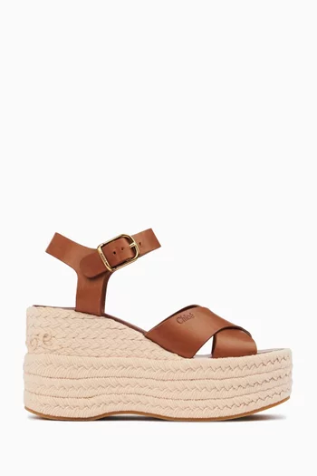 Isla 105 Wedge Sandals in Leather
