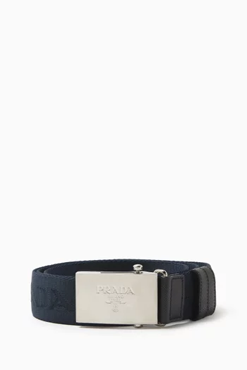 Logo-buckle Belt in Cotton