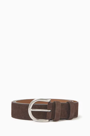 Buckle Belt in Suede