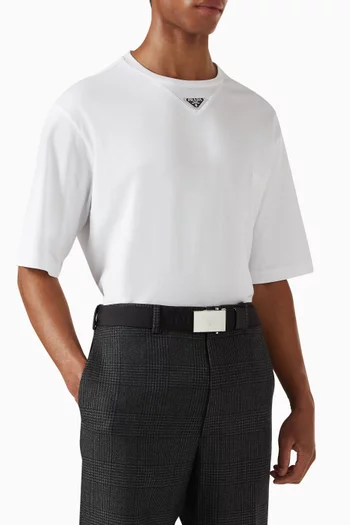 Logo-buckle Belt in Cotton