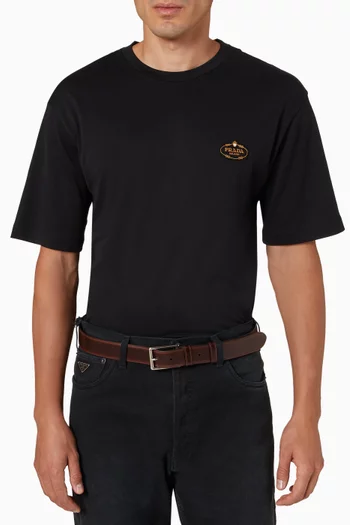Buckle Belt in Antiqued Leather