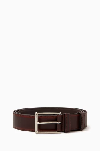 Buckle Belt in Antiqued Leather