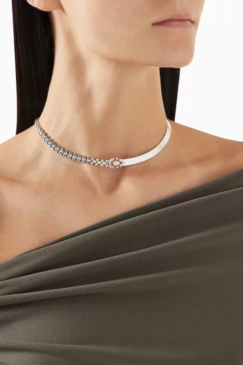 Dualité Signature Choker in 18kt White Gold