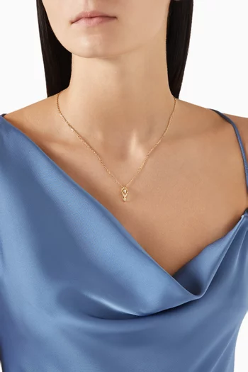 Dualité Signature Pendant Necklace in 18kt Yellow Gold
