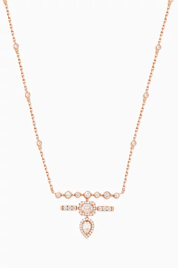Trilogie Essence Pendant Necklace in 18kt Rose Gold
