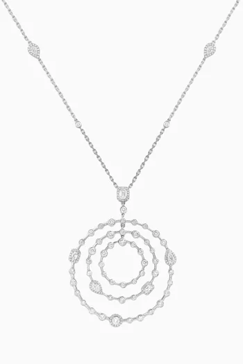 Trilogie Iconic Pendant Necklace in 18kt White Gold