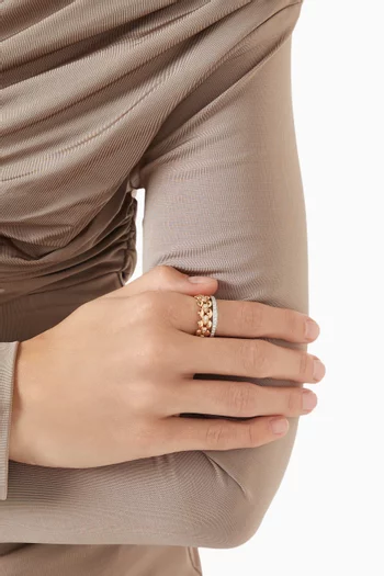 Dualité Two-tone Small Ring in 18kt Gold & White Gold