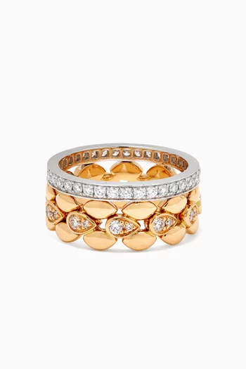 Dualité Two-tone Small Ring in 18kt Gold & White Gold