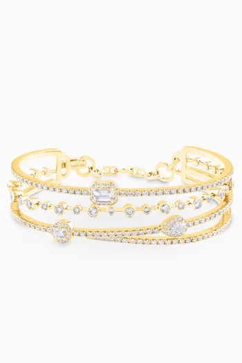 Trilogie Allure Forever Bangle in 18kt Yellow Gold