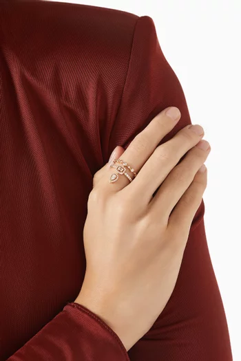 Trilogie Essence Diamond Ring in 18kt Rose Gold