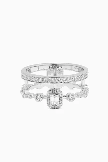 Trilogie Forever Diamond Ring in 18kt White Gold