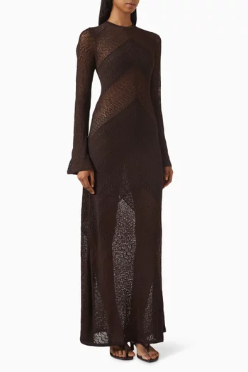 Vera Sheer Knit Dress in Viscose Blend