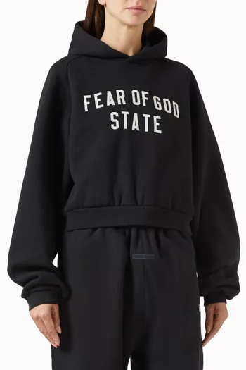 Raglan-sleeve Hoodie in Fleece