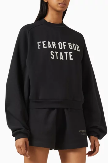 سويت شيرت بفتحة رقبة مستديرة صوف