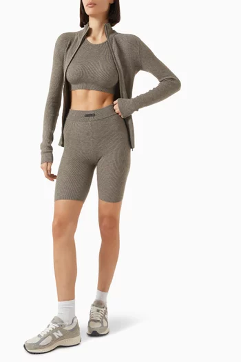Logo Sport Tank Top in Rib-knit