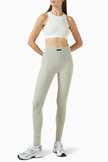 Logo Sport Tank Top in Rib-knit