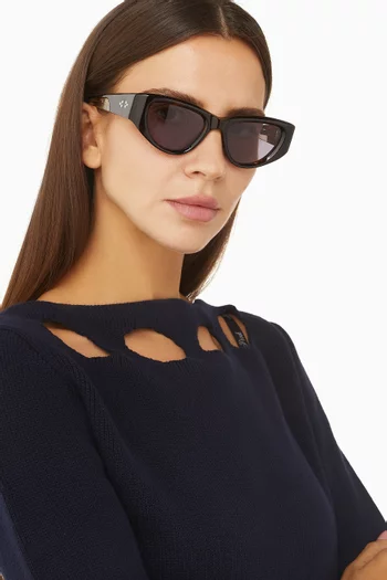 Seymour Cat-eye Sunglasses in Acetate & Metal