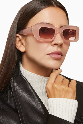 Vito Rectangular Sunglasses in Acetate