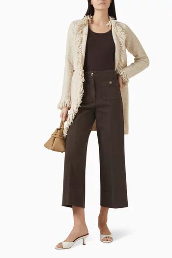 بنطال فيلان بخصر مرتفع دينم