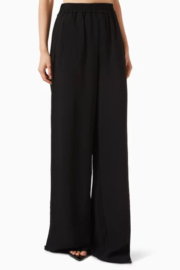 بنطال ستيلا بقصة ساق واسعة كريب ستان