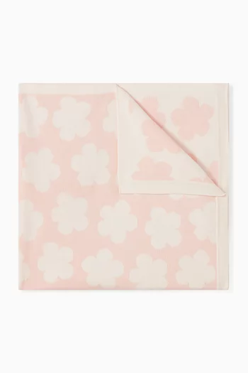 بطانية بنقشة زهور قطن عضوي