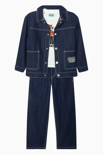 جاكيت بتطريز شعار الماركة دينم