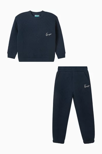 Logo Tracksuit Set in Cotton-blend