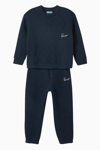 Logo Tracksuit Set in Cotton-blend