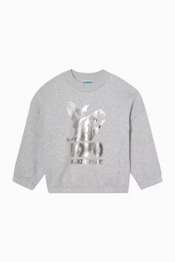 سويت شيرت قطن بشعار الماركة