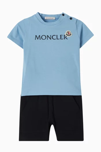 Logo-print Co-ord Set in Cotton