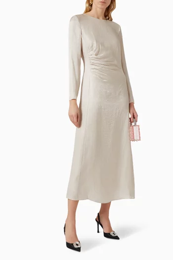 فستان فولمين بدرابيه حرير