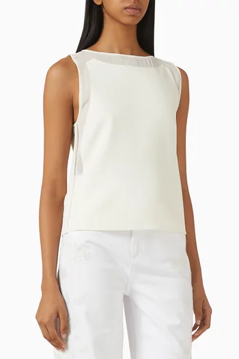 Garden Top in Crepe Satin