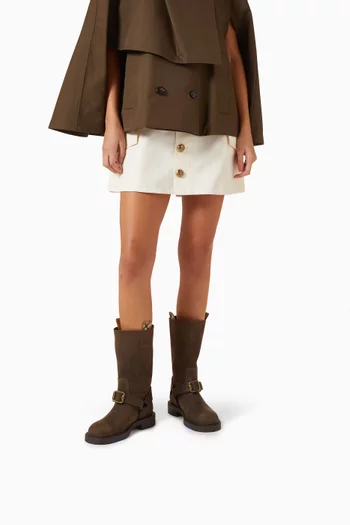 Buckled Boots in Suede