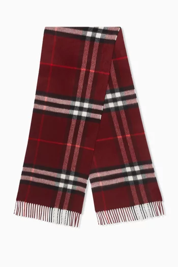 Giant Check Scarf in Cashmere