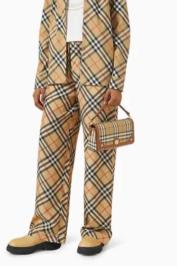 Note Crossbody Bag in Check Canvas