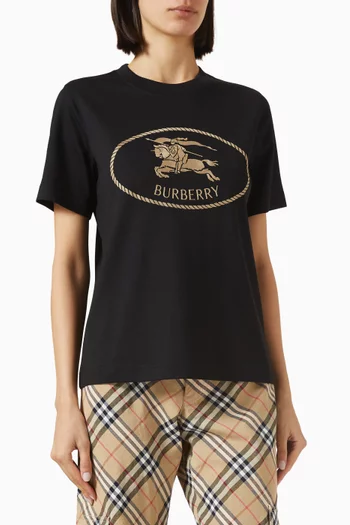 Embroidered T-shirt in Cotton