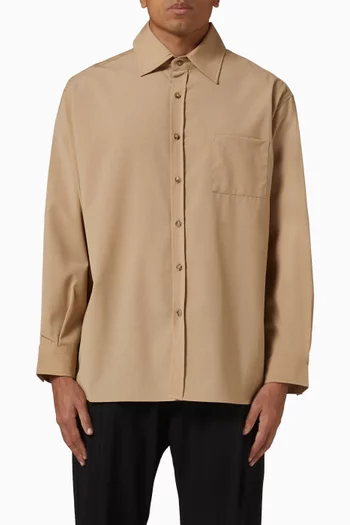 Button-up Shirt in Wool-blend