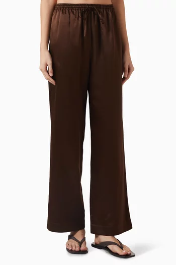 بنطال أوريليا صوف وحرير ستان