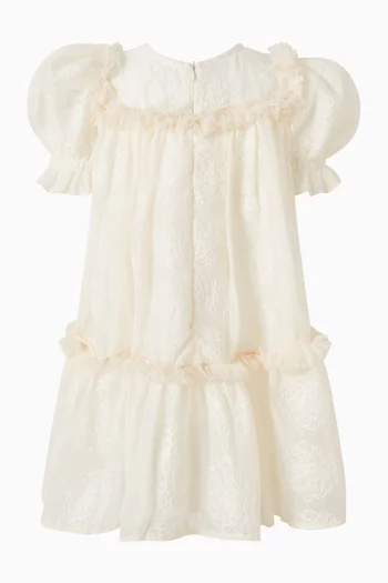 فستان بكشكش ودانتيل 