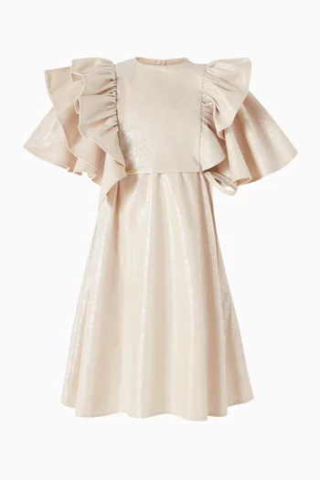 فستان كشكش بتصميم حرف A‏