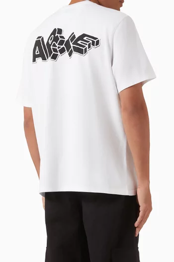 Blocks-print T-shirt in Cotton